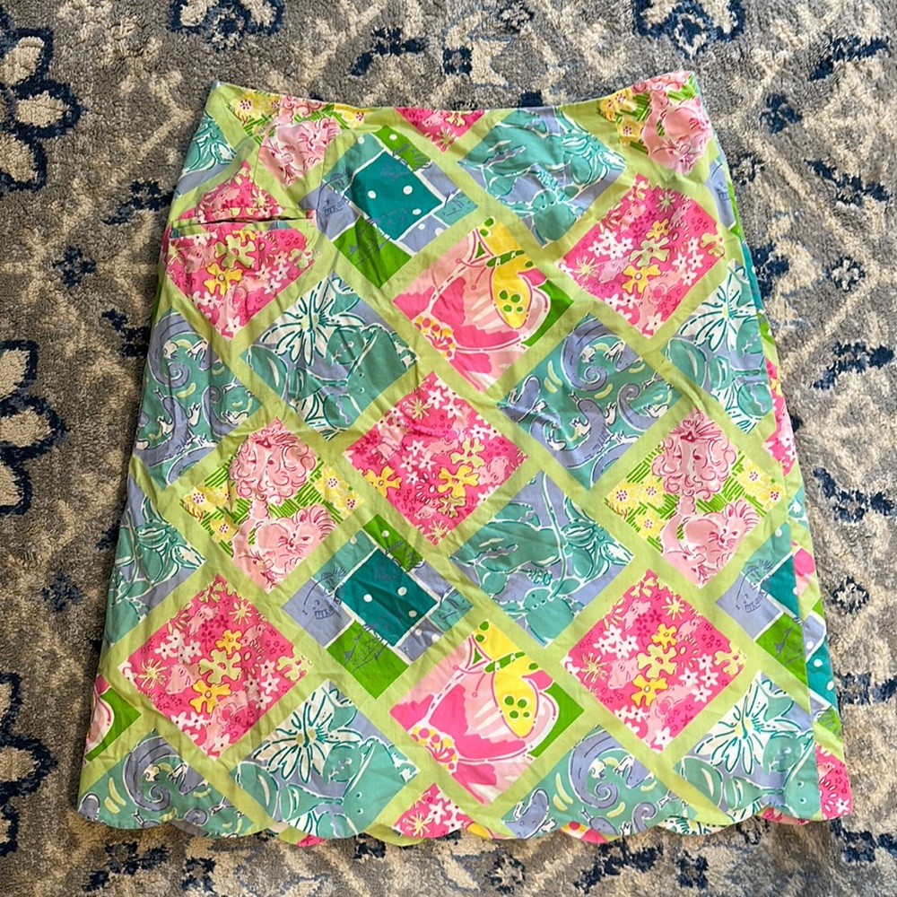 Lilly Pulitzer patchwork print skirt